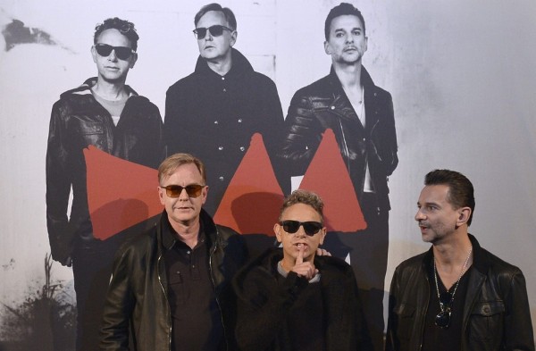 Los miembros de la banda británica Depeche Mode.