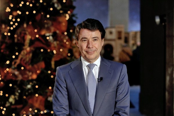 El presidente de la Comunidad de Madrid, Ignacio González, durante su primer discurso de Año Nuevo.