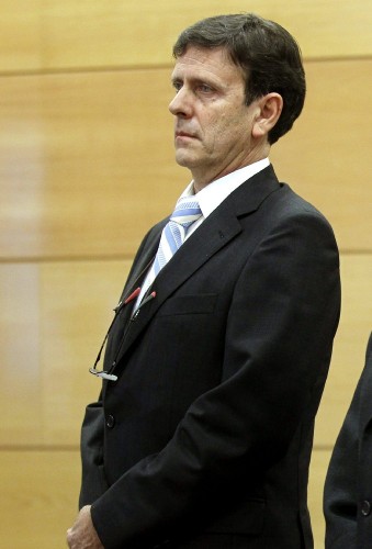 El médico Eufemiano Fuentes, durante el juicio de la Operación Puerto que se celebra en los juzgados de la capital. 