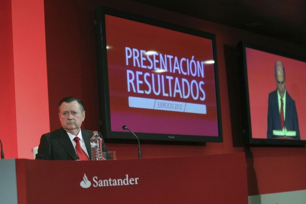 El consejero delegado del Banco Santander, Alfredo Sáenz.