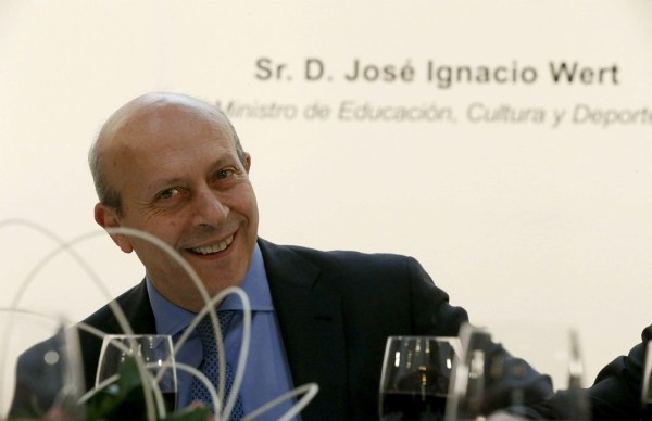 El ministro de Educación, Cultura y Deporte, José Ignacio Wert, durante su asistencia al Foro del diario ABC, este lunes, en el Casino de Madrid.