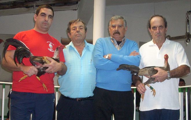 Samuel Acosta, Agustín Delgado, Pedro Cabrera y Valentín Lorenzo. N. Lezcano