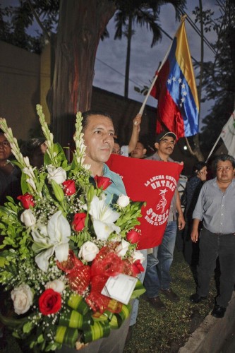 Simpatizantes del presidente venezolano, Hugo Chávez.