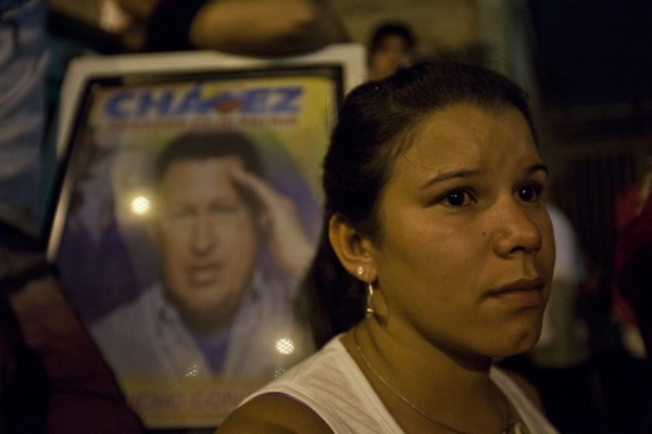 Seguidores del presidente de Venezuela, Hugo Chávez, se concentran en Caracas.