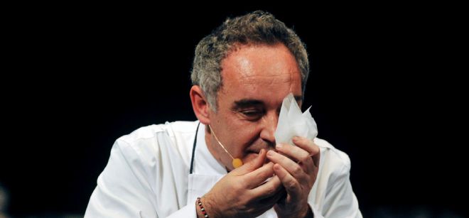 El chef Ferran Adrià, durante la clase magistral sobre 