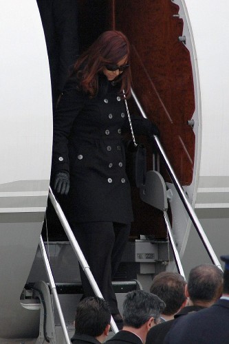Cristina Fernandez de Kirchner, a su llegada a Roma.
