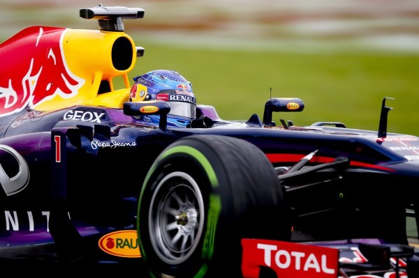 Sebastian Vettel con su Red Bull Racing.