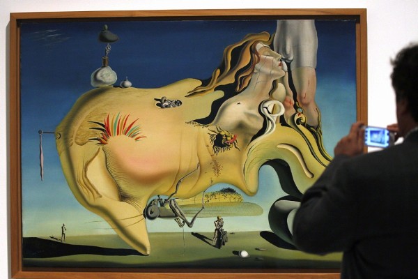 Una persona contempla la obra de Salvador Dalí 