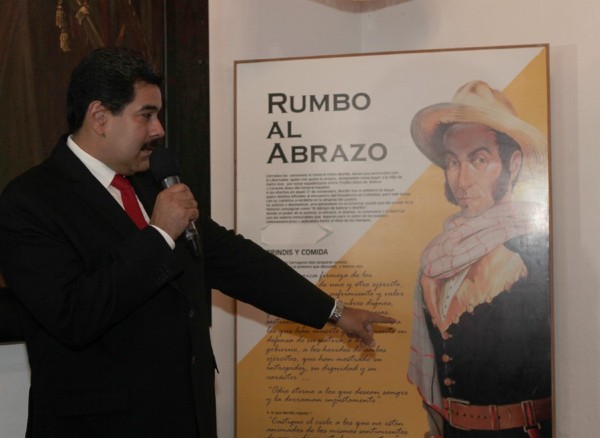 Nicolás Maduro, durante una visita a la casa de los Tratados de Bolívar y Sucre, en el Estado Trujillo.