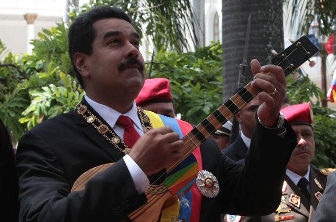 Maduro, durante los actos conmemorativos del aniversario número 202 de la independencia de Venezuela.