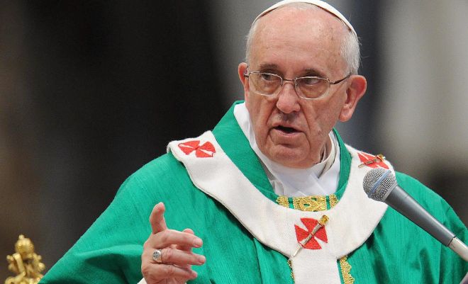 El Papa Francisco, en su celebración eucarística del domingo por la mañana.