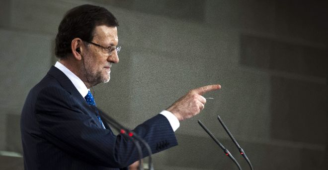 El presidente del Gobierno español, Mariano Rajoy, ayer.