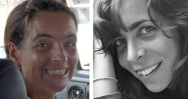 2011 de la madrileña Blanca Thiebaut (d), de 30 años, y la catalana Montserrat Serra, de 40, las dos cooperantes españolas de MSF secuestradas en el noreste de Kenia el 13 octubre de 2011.