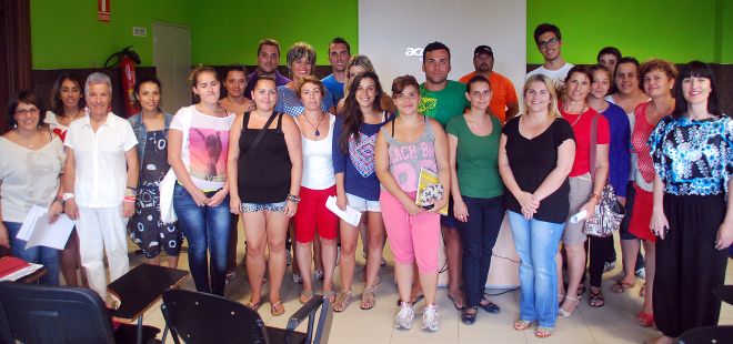 Los participantes en el taller de voluntariado de Tacoronte.