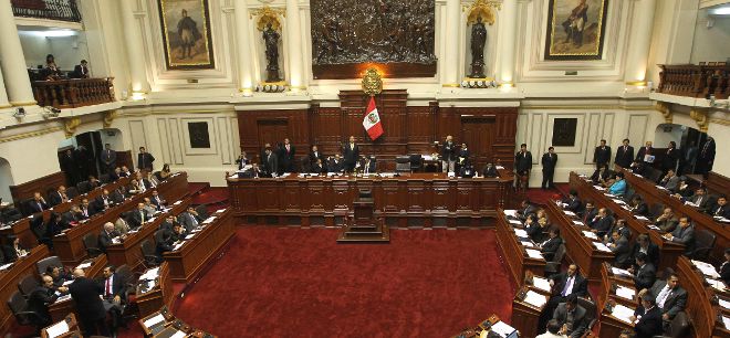 Vista general del Parlamento de Perú.