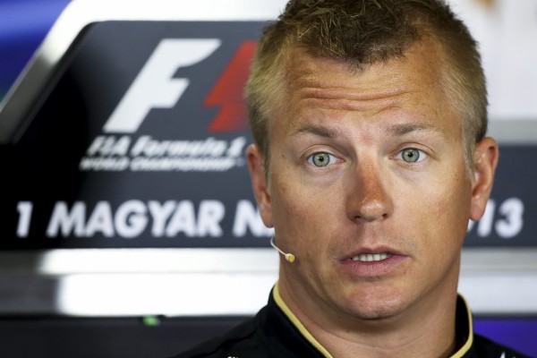 El piloto finlandés de Lotus, Kimi Raikkonen, durante la rueda de prensa ofrecida en el circuito de Hungaroring, en Mogyorod, Hungría.