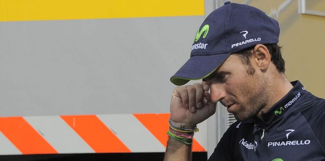El ciclista español Alejandro Valverde, del Movistar.