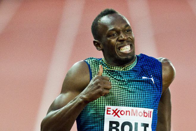 El atleta Usain Bolt .