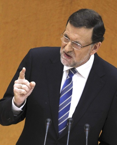 El presidente del Gobierno, Mariano Rajoy, comparece ante el pleno del Congreso con el objeto de ofrecer su versión del caso Bárcenas, hoy en el Palacio del Senado.