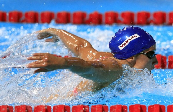 La nadadora Mireia Belmonte durante la final de los 400 estilos de los Campeonatos del Mundo de Natación.