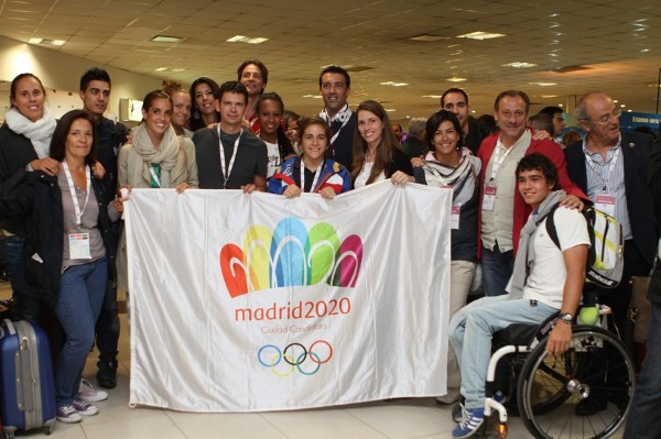 Integrantes de la delegación de apoyo a la candidatura de Madrid como sede de los Juegos Olímpicos de 2020.