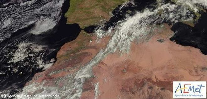 Imagen tomada por el satélite Meteosat para la Agencia Estatal de Meteorología.