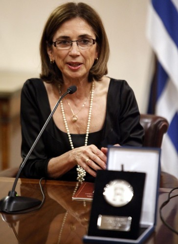 La periodista y traductora española Pilar del Río, viuda del premio Nobel de Literatura portugués José Saramago,.