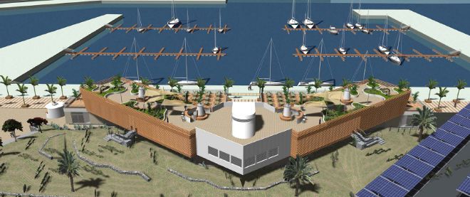 Infografía del proyecto del edificio del puerto de Garachico, adjudicado por 3,4 millones.