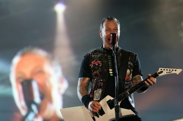 El vocalista de la banda Metallica, James Hetfield.