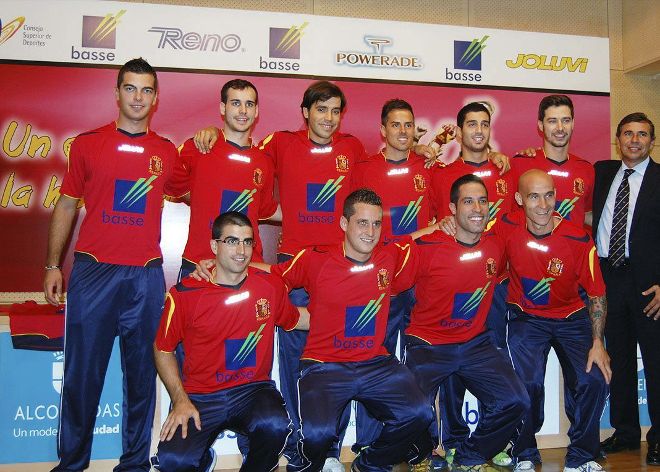 Los jugadores de la selección española masculina de hockey.