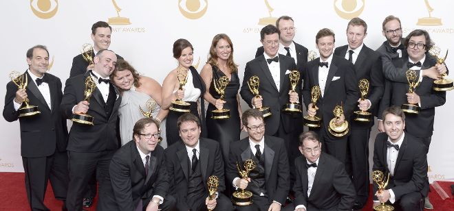 Algunos de los galardonados en la edición 2013 de los Emmy