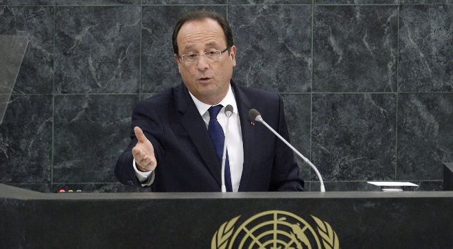 El presidente de Francia, François Hollande, interviene en el debate general de la 68ª sesión de la Asamblea General de las Naciones Unidas.