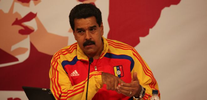 Fotografía cedida por Prensa Miraflores que muestra al presidente venezolano, Nicolas Maduro.