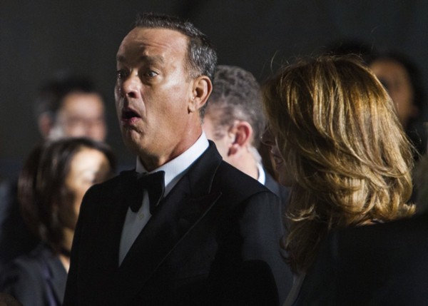 El actor estadounidense Tom Hanks gesticula durante la inauguración de la 26º edición del Festival Internacional de Cine de Tokio. 