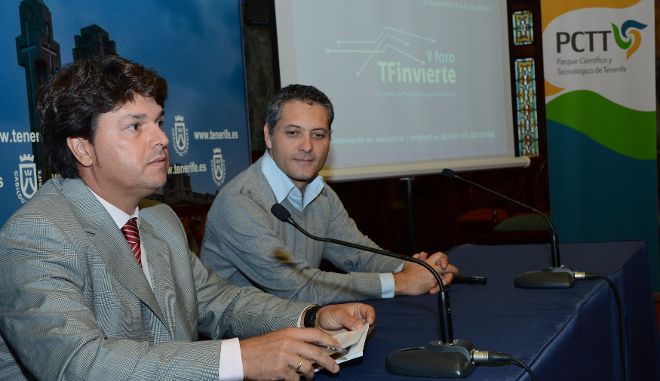 La rueda de prensa de la convocatoria de proyectos Tenerife Innova.