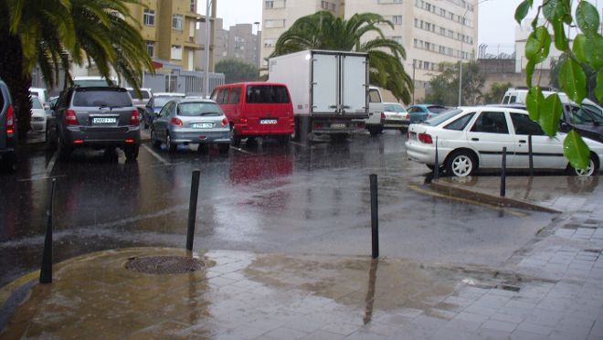 El miércoles llovió a todas horas en Tenerife.