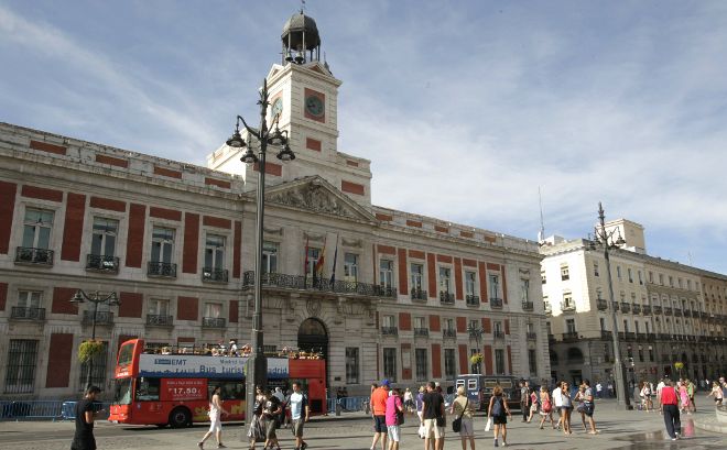 La Puerta del Sol, centro de las retransmisiones.