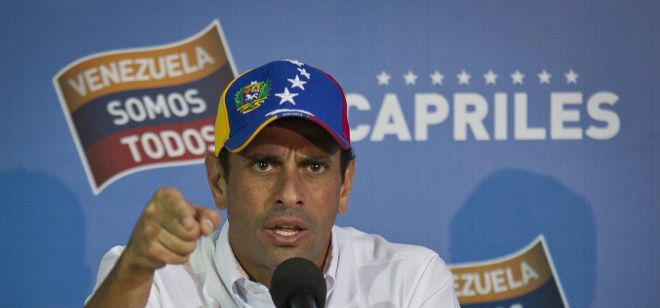 El candidato presidencial de la oposición venezolana, Henrique Capriles.