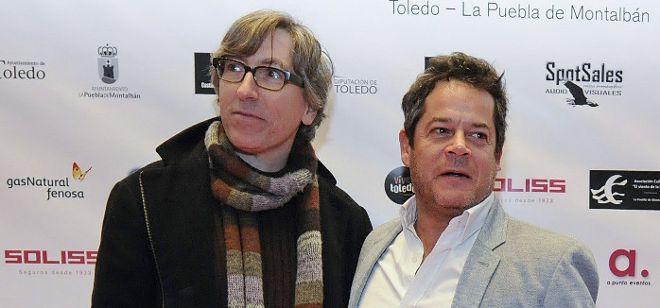 El actor Jorge Sanz (d), junto al director David Trueba (i).