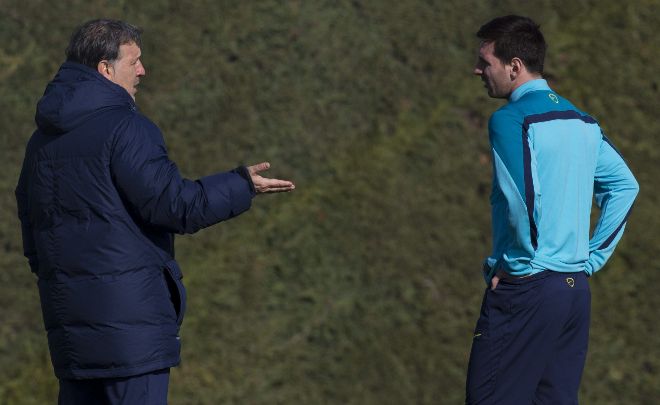 Martino y Messi.