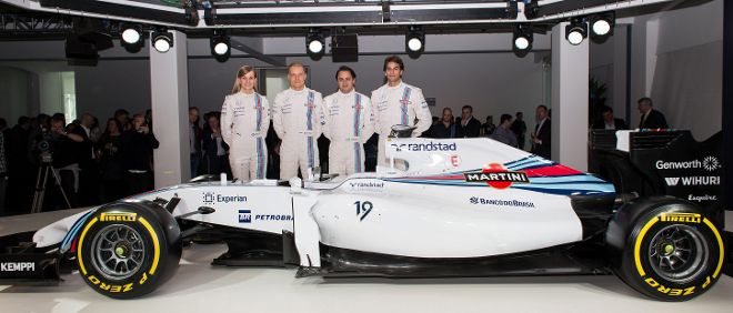 los pilotos (de izq a dch), Susie Wolff, Valtteri Bottas, Felipe Massa y Felipe Nasr.
