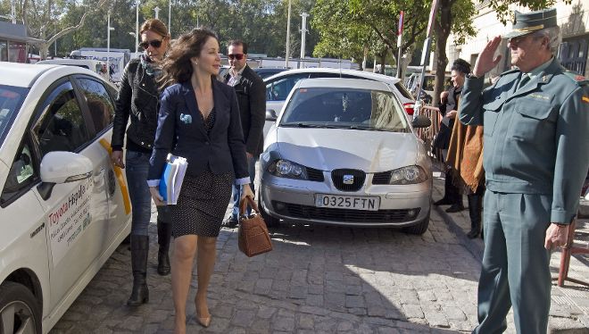 La juez Mercedes Alaya a su llegada a los juzgados de la capital andaluza. 