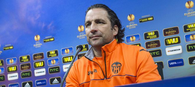 El entrenador del Valencia CF, Juan Antonio Pizzi.