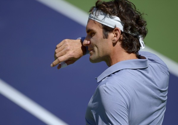 Roger Federer, en un momento de la semifinal.