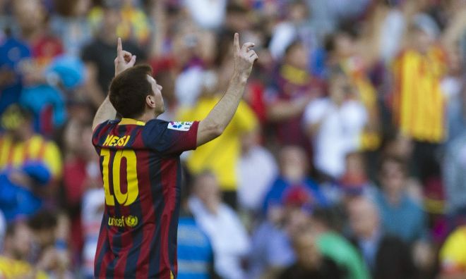 Messi marcó tres goles.