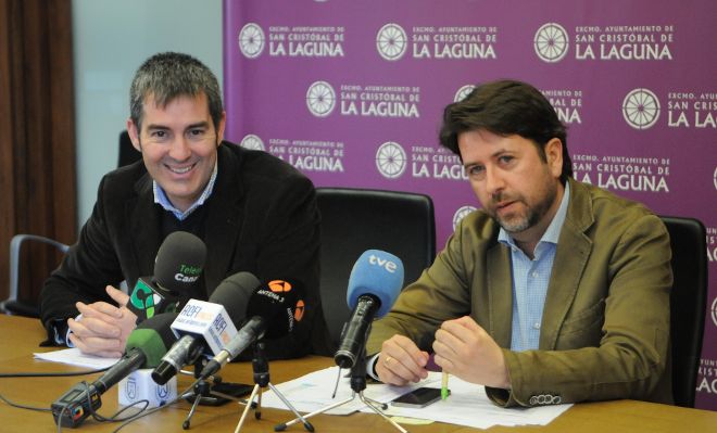 Clavijo (i) y Alonso (d), en la rueda de prensa.