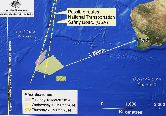 Mapa facilitado por la División de Respuestas de Emergencia de Autoridad Australiana de Seguridad Marítima.