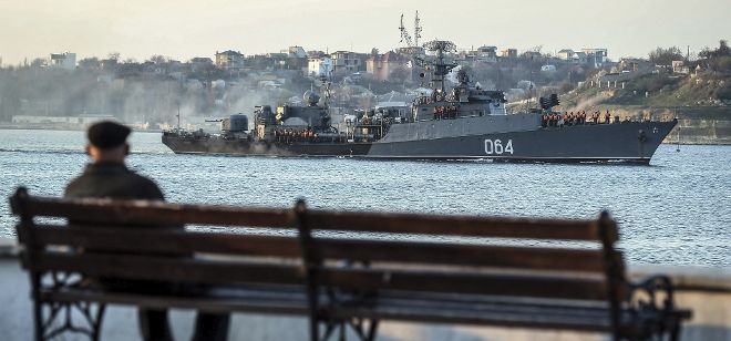 El buque antisubmarino ruso 