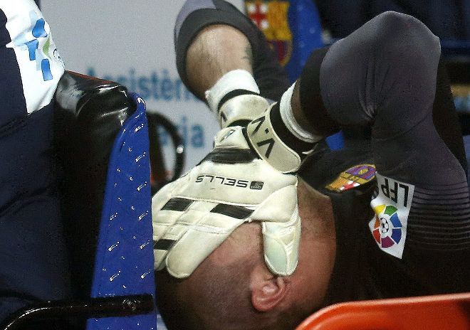 Valdés, el día de su lesión.