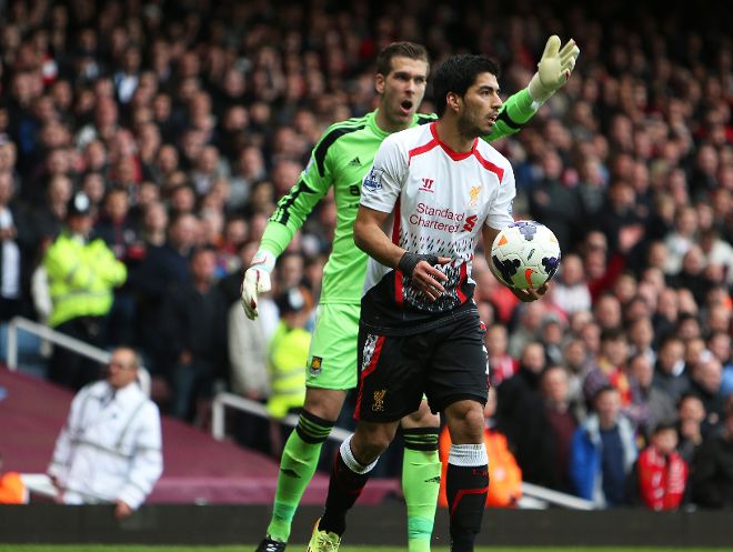 Luis Suarez, delantero del Liverpool.
